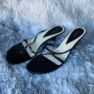 Womens Fioni black heeled strappy sandals, 12